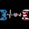 Junior's Design By Humans July 4th Flag Heartbeat Video Gamer By Ujangkasep T-Shirt