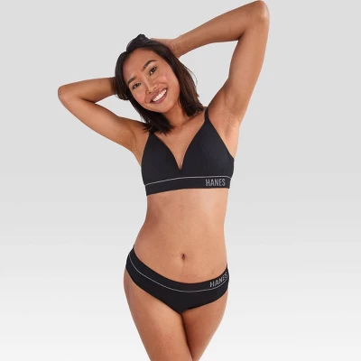 Hanes Originals Women's 3pk Ribbed Bikini Underwear - Image 4