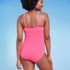 Ruffle Neck One Piece Maternity Swimsuit - Isabel Maternity By Ingrid & Isabel™ Pink