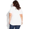 Women's Plus Size Graphic Print Top - White Star | AVENUE