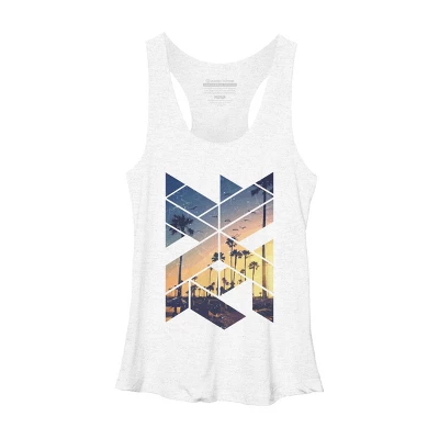 Women's Design By Humans Vintage Palm Beach Geometric By Magnussons Racerback Tank Top - Image 10