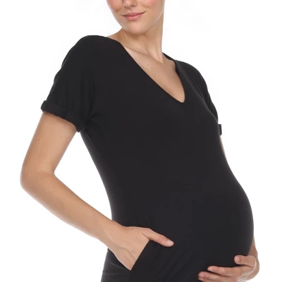 Maternity V-neck Maxi Dress - Image 3