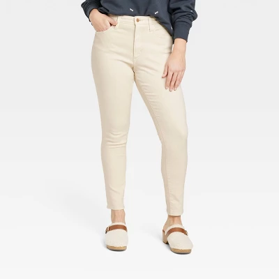 Women's High-Rise Skinny Jeans - Universal Thread™ White - Image 3
