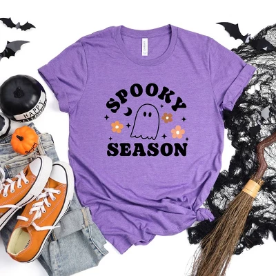 Simply Sage Market Women's Spooky Season Flowers Short Sleeve Graphic Tee