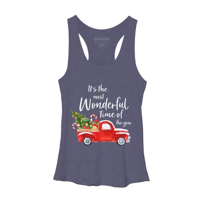 Women's Design By Humans It's The Most Wonderful Time Of The Year Christmas Shirt By TEEARTLAB Racerback Tank Top - Image 4