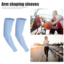 Unique Bargains Arm Shapers Arm Slimming Sleeves Fat Burning Light Weight 1 Pair