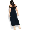 Women's Plus Size Ripple Love Dress - Navy | CITY CHIC