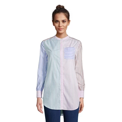Lands' End Women's Cotton A-Line Long Sleeve Tunic Top - Image 9