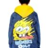 Members Only - Women's Spongebob Hoodie Trucker Oversized Jacket