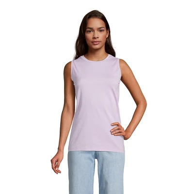 Lands' End Women's Supima Cotton Crew Neck Tank Top - Image 7