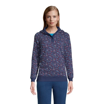 Lands' End Women's Long Sleeve Serious Sweats Button Hoodie - Image 4