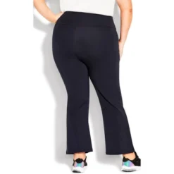 Women's Plus Size Pima Bootleg Legging Navy - Average | AVE LEISURE