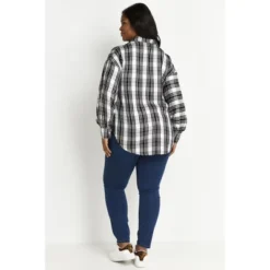 Women's Plus Size Check Shirt - Black | EVANS