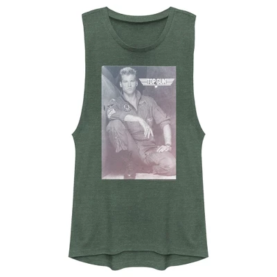 Junior's Top Gun Iceman Photo Festival Muscle Tee - Image 3