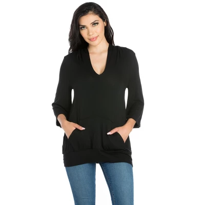 24seven Comfort Apparel Womens Trendy Oversized Fashion Hoodie Top - Image 5