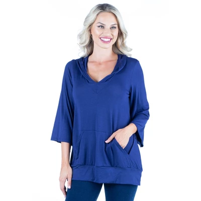 24seven Comfort Apparel Womens Trendy Oversized Fashion Hoodie Top - Image 8