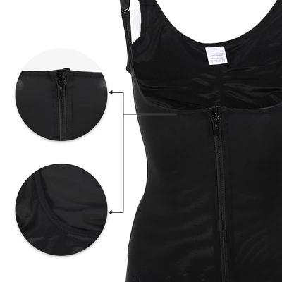 Unique Bargains Women Shapewear Tummy Control Full Bust Bodysuit Butt Lifter Thigh Slimmer With Zipper - Image 4