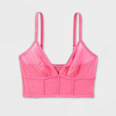 Women's Mesh Longline Bralette - Auden™ Pink - Image 2