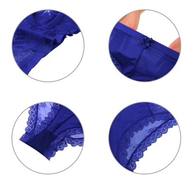 Agnes Orinda Women's Plus Size Laceback Mid-Rise Solid Brief Micro Underwear - Image 3