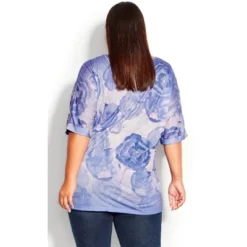 Women's Plus Size Leid Back Top - Poppy Ombre Lilac | AVENUE