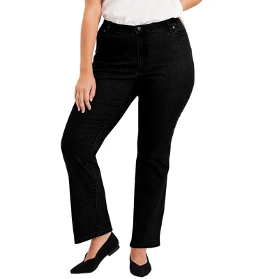 June + Vie By Roaman's Women’s Plus Size Curvie Fit Bootcut Jeans - Image 4