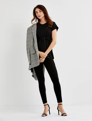 Tie Front Textured Maternity Top | A Pea In The Pod - Image 4