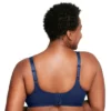 Glamorise Womens MagicLift Minimizer Wirefree Bra 1003 Blue