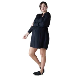 Ingrid & Isabel Maternity Belted Drape Shirt Dress