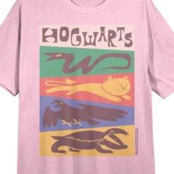 Harry Potter Hogwarts Houses Women's Pink Short Sleeve Sleep Shirt