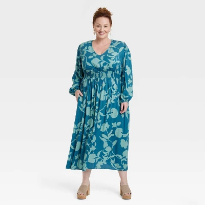 Women's Long Sleeve Smocked Maxi Dress - Knox Rose™ - Image 3