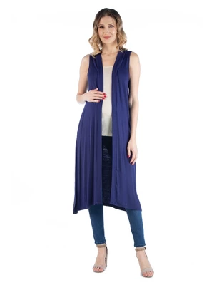 Sleeveless Long Maternity Cardigan - Image 5